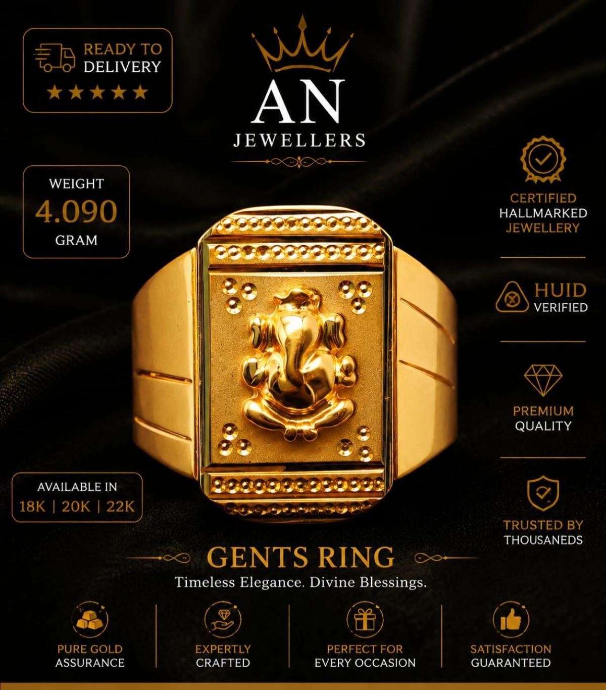 Gold Gents Ring